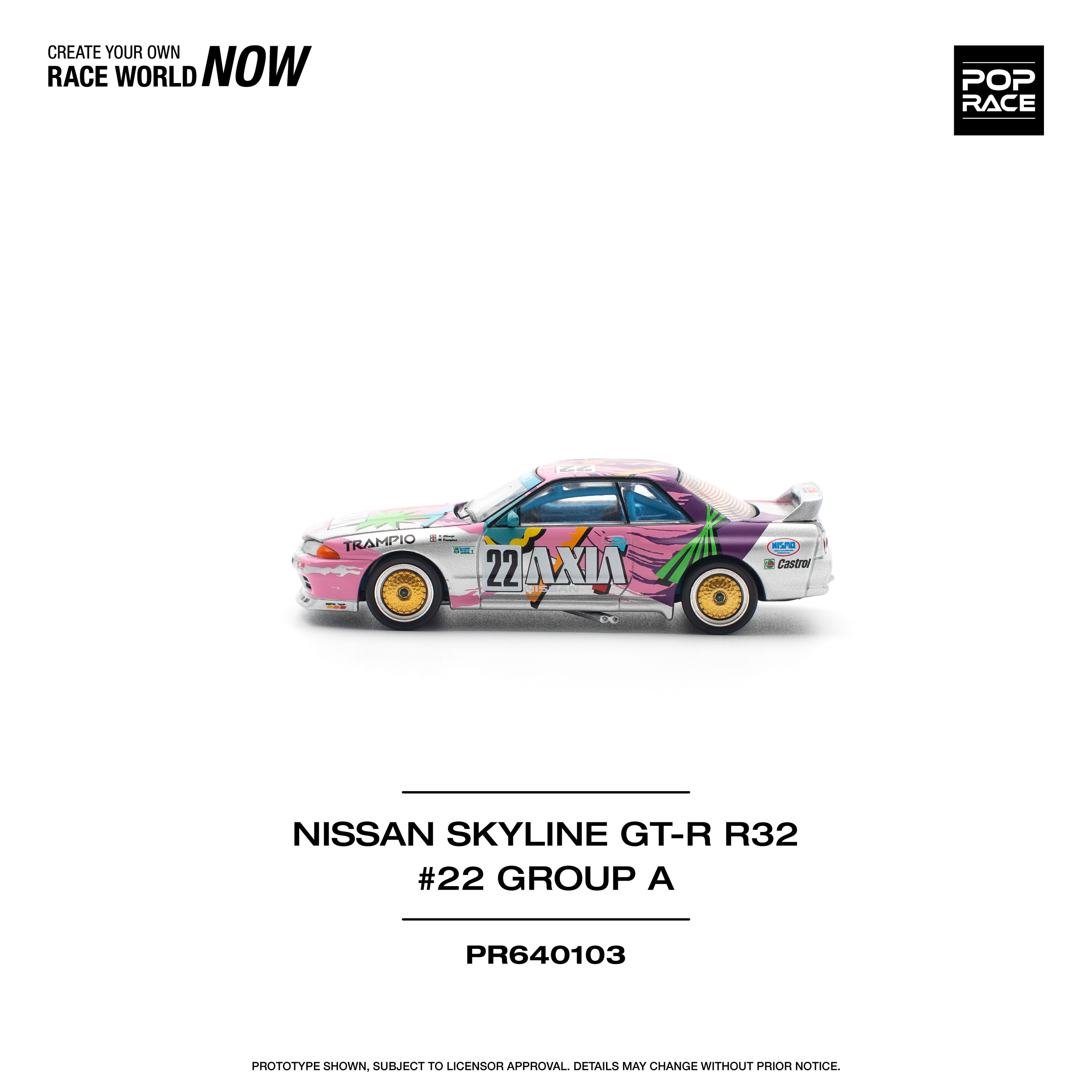 Pop Race Skyline GT-R R32 JTC 1991 Group A #22 Axia PR64-0103