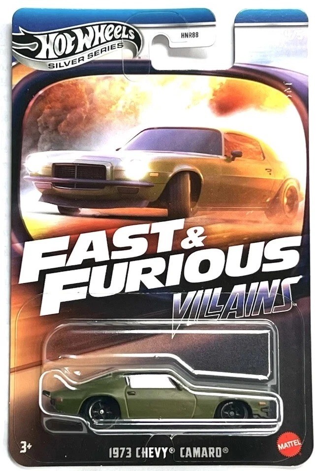 Hot Wheels Silver Series Fast & Furious Villains 1973 Chevy Camaro -JBY37