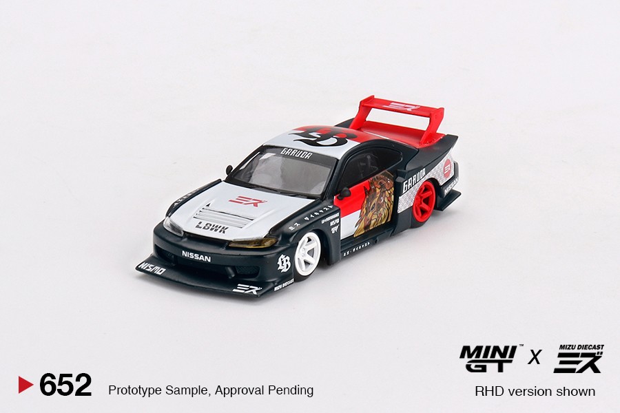 MiniGT LB-Super Silhouette Nissan SILVIA (S15)“GARUDA” MINI GT x MIZU Diecast #652