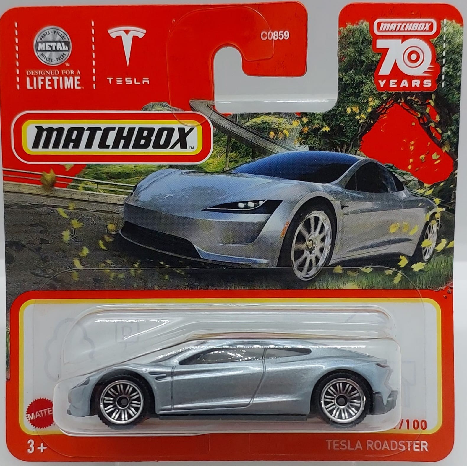 Matchbox 70 Years Tesla Roadster Gri -HLD17