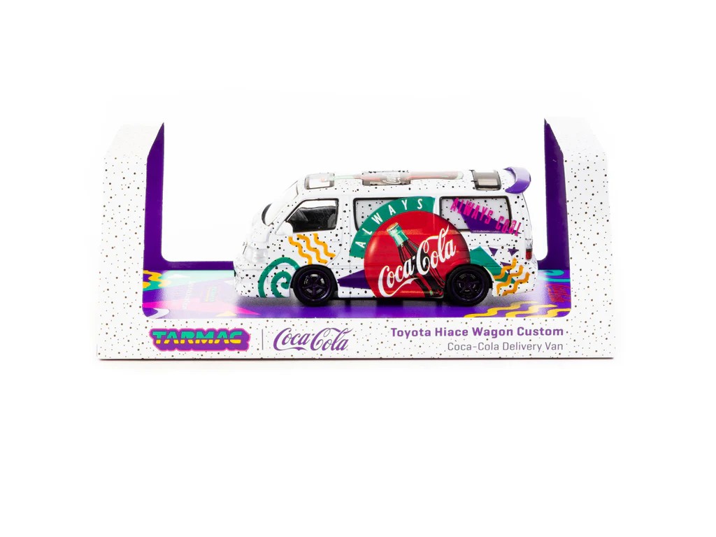 Tarmac Works 1/64 Toyota Hiace Wagon Custom Coca-Cola Delivery Van - HOBBY64 -T64-078-CC