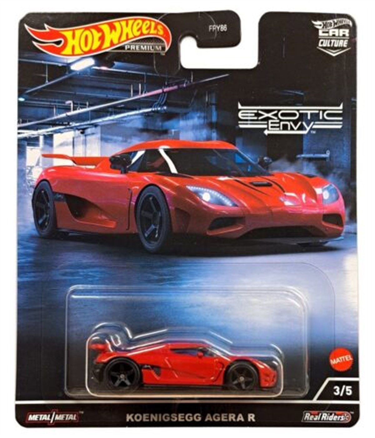 Hot Wheels Premium Car Culture Exotic Envy Koenigsegg Agera R -HCJ90 (Y.D.) + Koruma Kabı