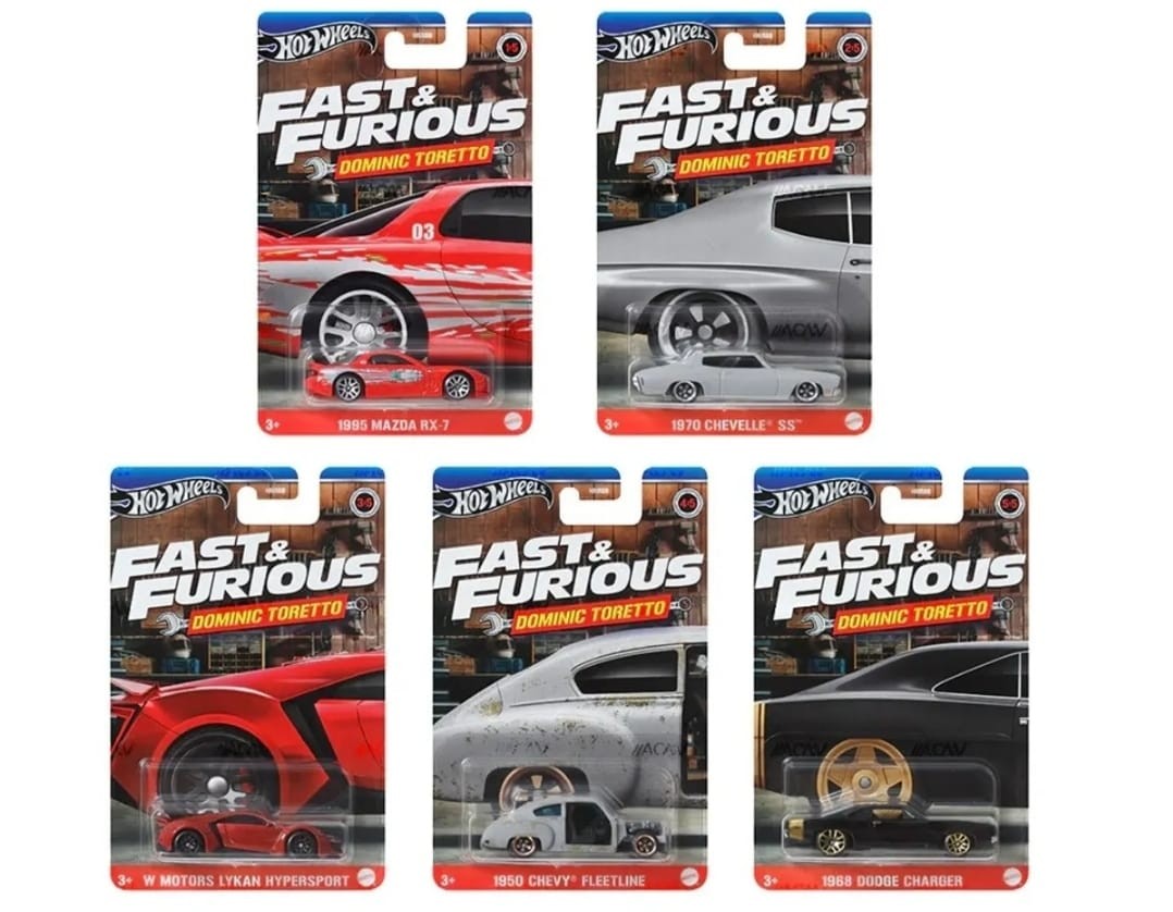 Hot Wheels Fast & Forious Dominic Toretto 5' li Set -HNR88