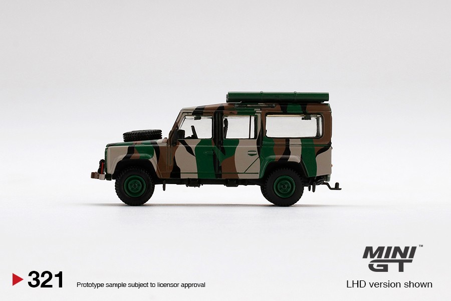Mini GT Land Rover Defender 110 Malaysian Army "Harimau Belang" -MGT00321-R