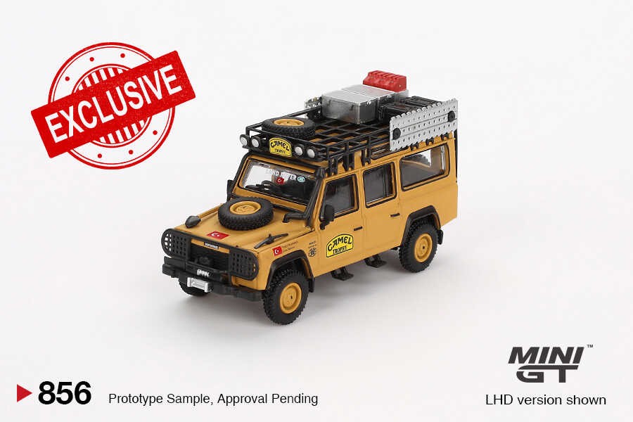 Mini GT Land Rover Defender 110 1989 Camel Trophy Amazon Team Turkey Turkey Exclusive -MGT00856 Blister Pack
