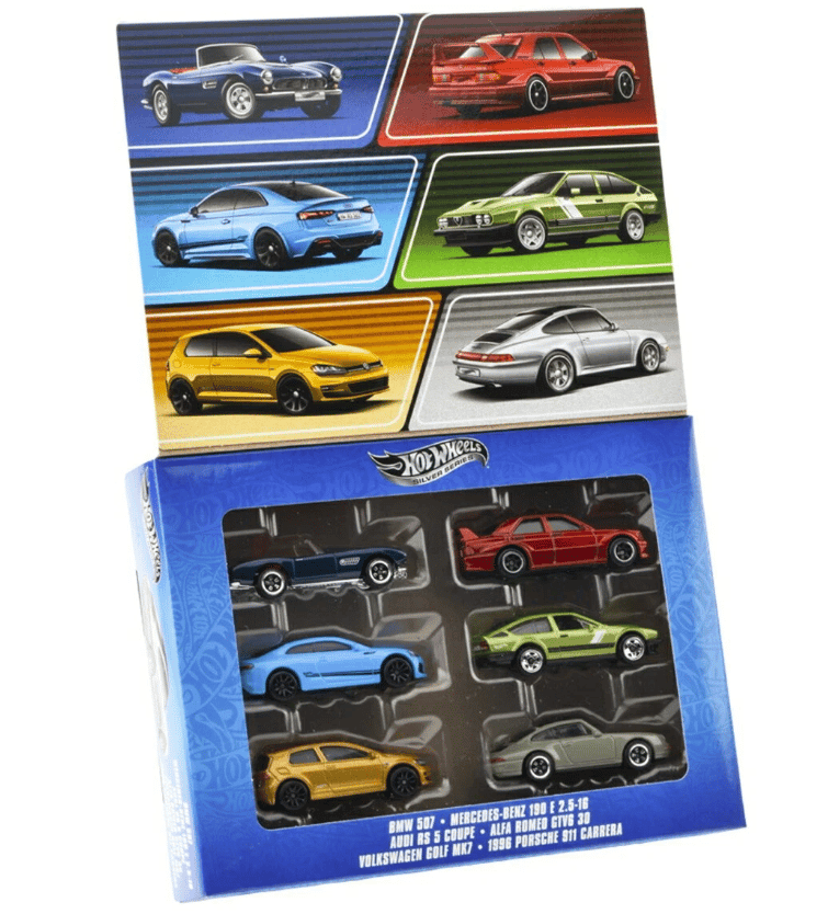 Hot Wheels Silver Series Euro Style Mutipack Altılı Araba Serisi -JBY79
