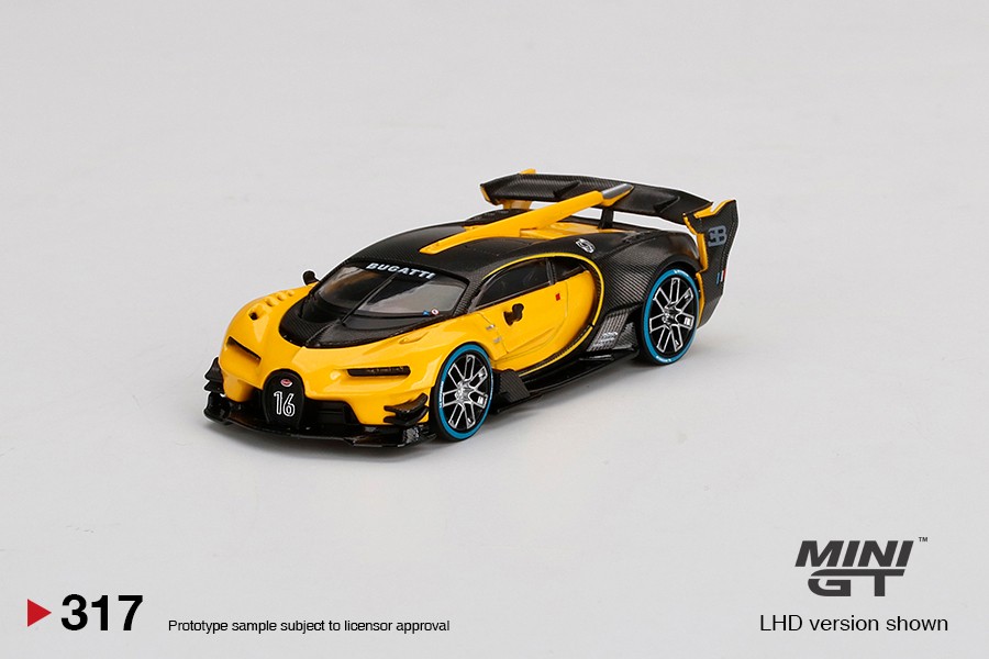 Mini GT Bugatti Vision Gran Turismo Yellow -MGT00317-L