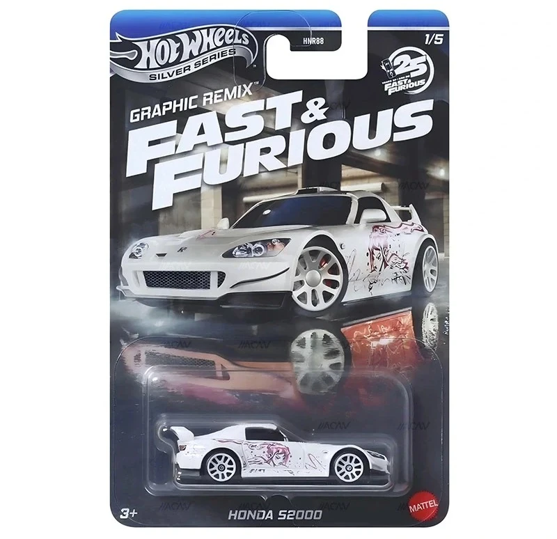 Hot Wheels Silver Series Graphic Remix Fast & Furious Honda S2000 -JBY44 + Koruma Kabı