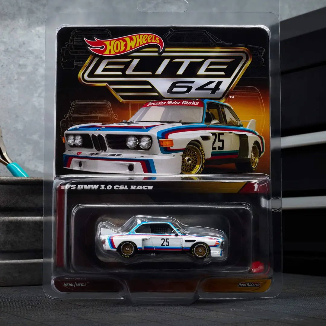 ホットウィール ELITE64 ’75  3.0 CSL RACE  Hot Wheels Elite 64 1975 BMW 3.0 CSL Race -JCP42