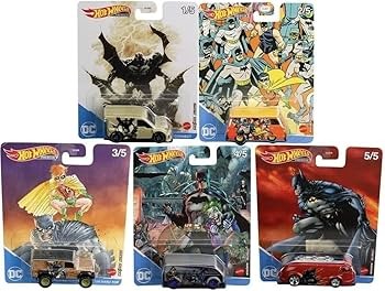 Hot Wheels Premium Batman Serisi 5' li Tam Set -DLB45