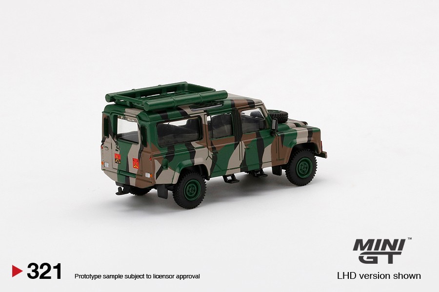 Mini GT Land Rover Defender 110 Malaysian Army "Harimau Belang" -MGT00321-R