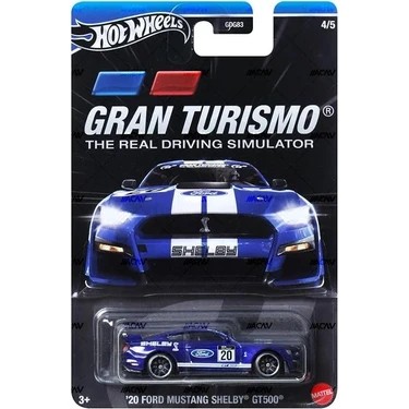Hot Wheels Silver Series  Gran turismo '20 Ford Mustang Shelby GT500 -HRV66 + Koruma Kabı