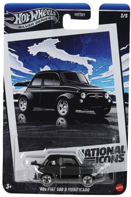 Hot Wheels Silver Series National Icons '60s Fiat 500 D Modificado -JBY88 + Koruma Kabı