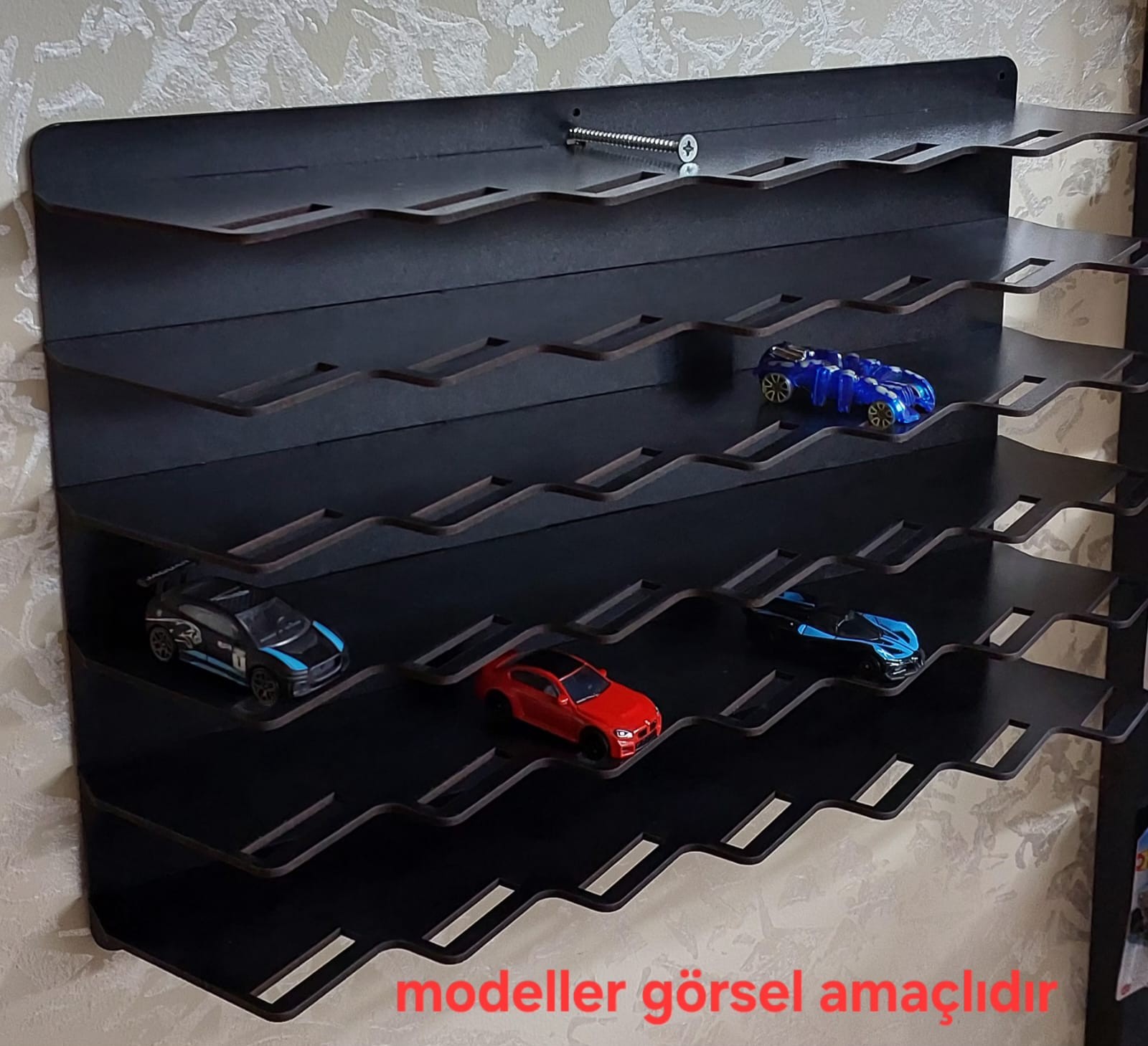 42 Araçlık Model Araba Sergileme Rafı (1:64 Ölçek İçin Uygundur)