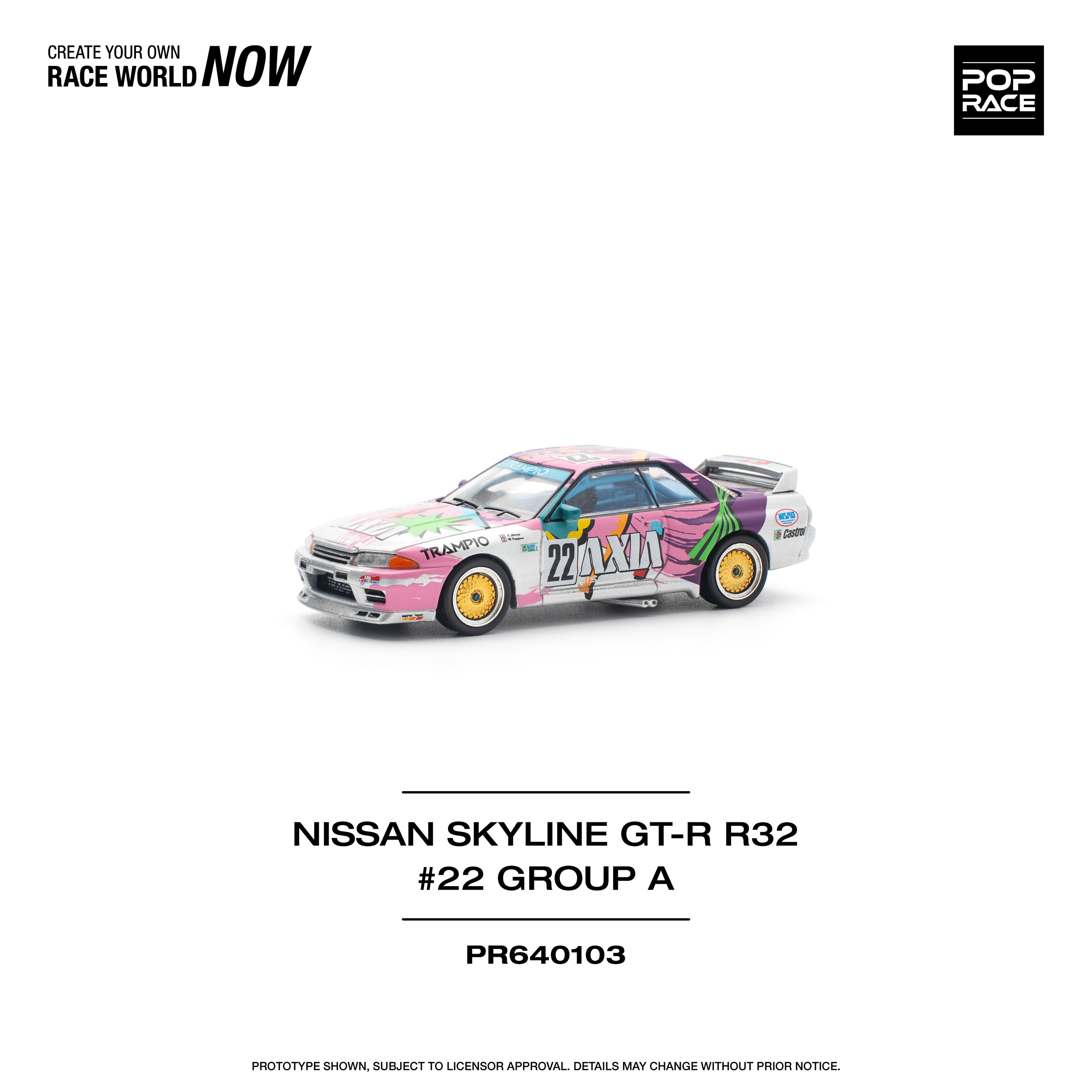 Pop Race Skyline GT-R R32 JTC 1991 Group A #22 Axia PR64-0103