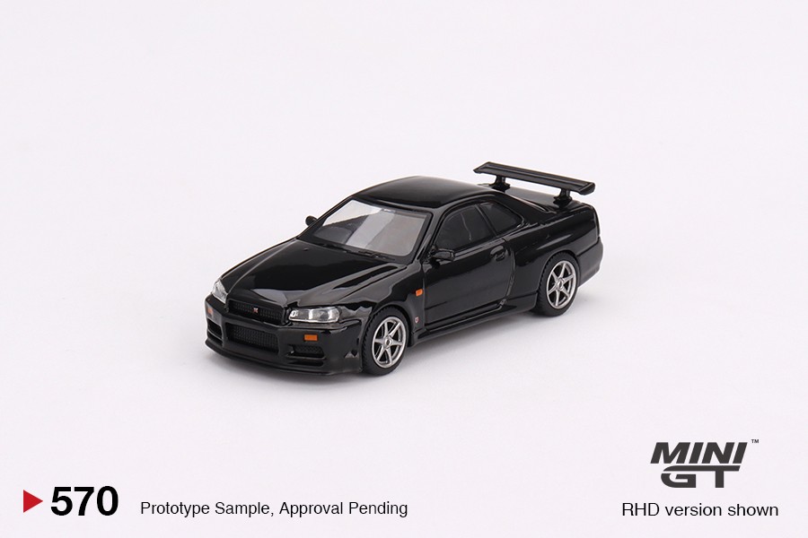 MiniGT Nissan Skyline GT-R (R34) V-Spec Black Pearl #570