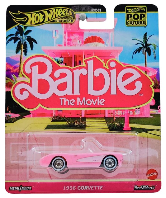 Hot Wheels Premium Pop Culture Barbie The Movie 1956 Corvette -JBL79 + Koruma Kabı