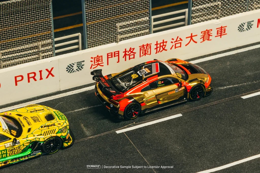 Tarmac Works Audi R8 LMS GT3 evo II - Macau GT Cup - FIA GT World Cup 2023 #40 - Macau GP Special Edition - HOBBY64 -Limited to 750