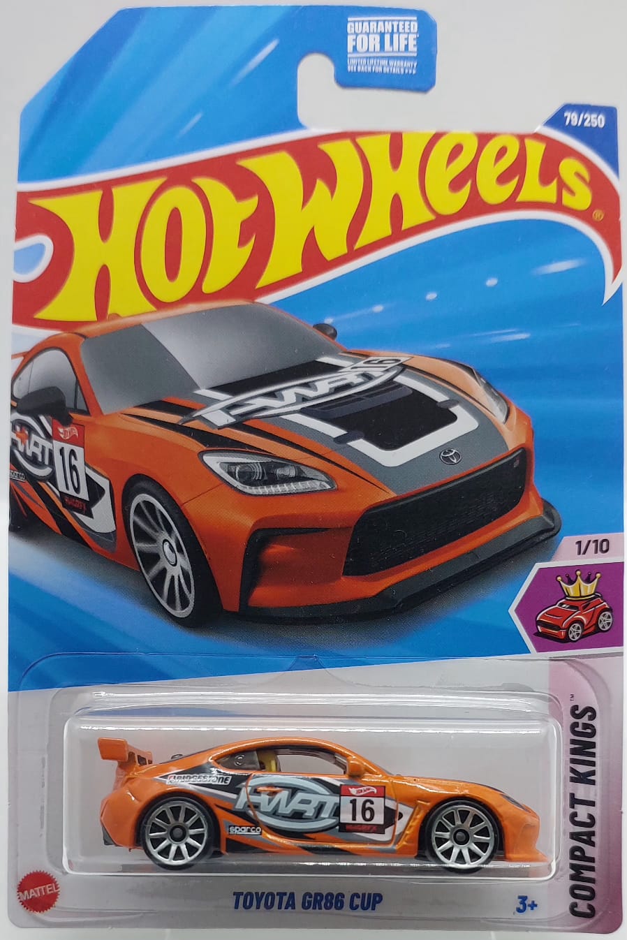 Hot Wheels Compact Kings Toyota GR86 Cup -HYX23 (Y.D.) + Koruma Kabı