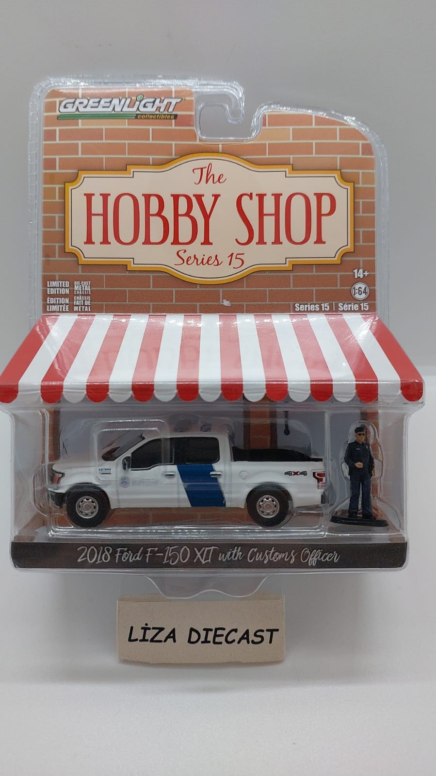 Greenlight The Hobby Shop Series 15 2018 Ford F-150 XLT with Customs Officer