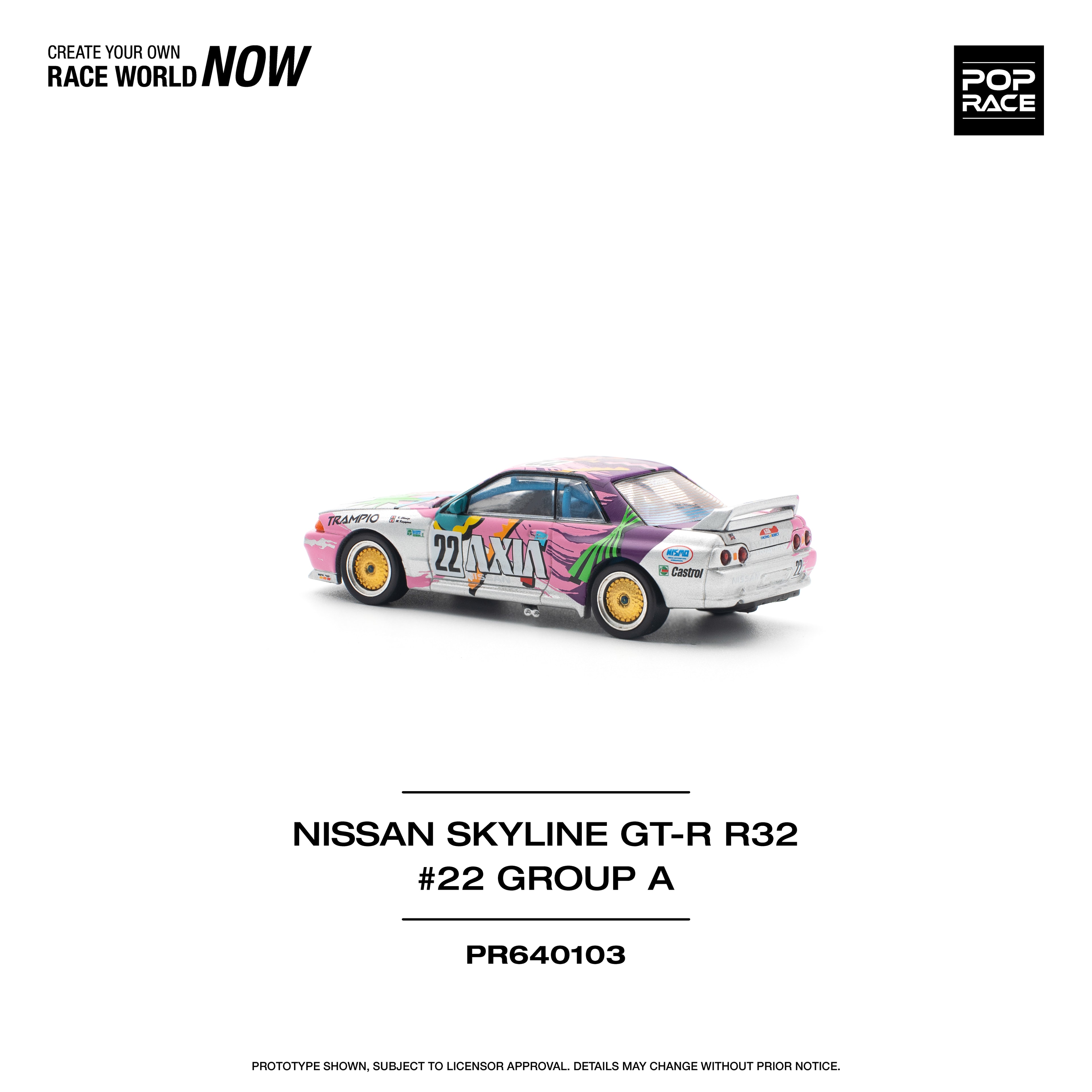Pop Race Skyline GT-R R32 JTC 1991 Group A #22 Axia PR64-0103