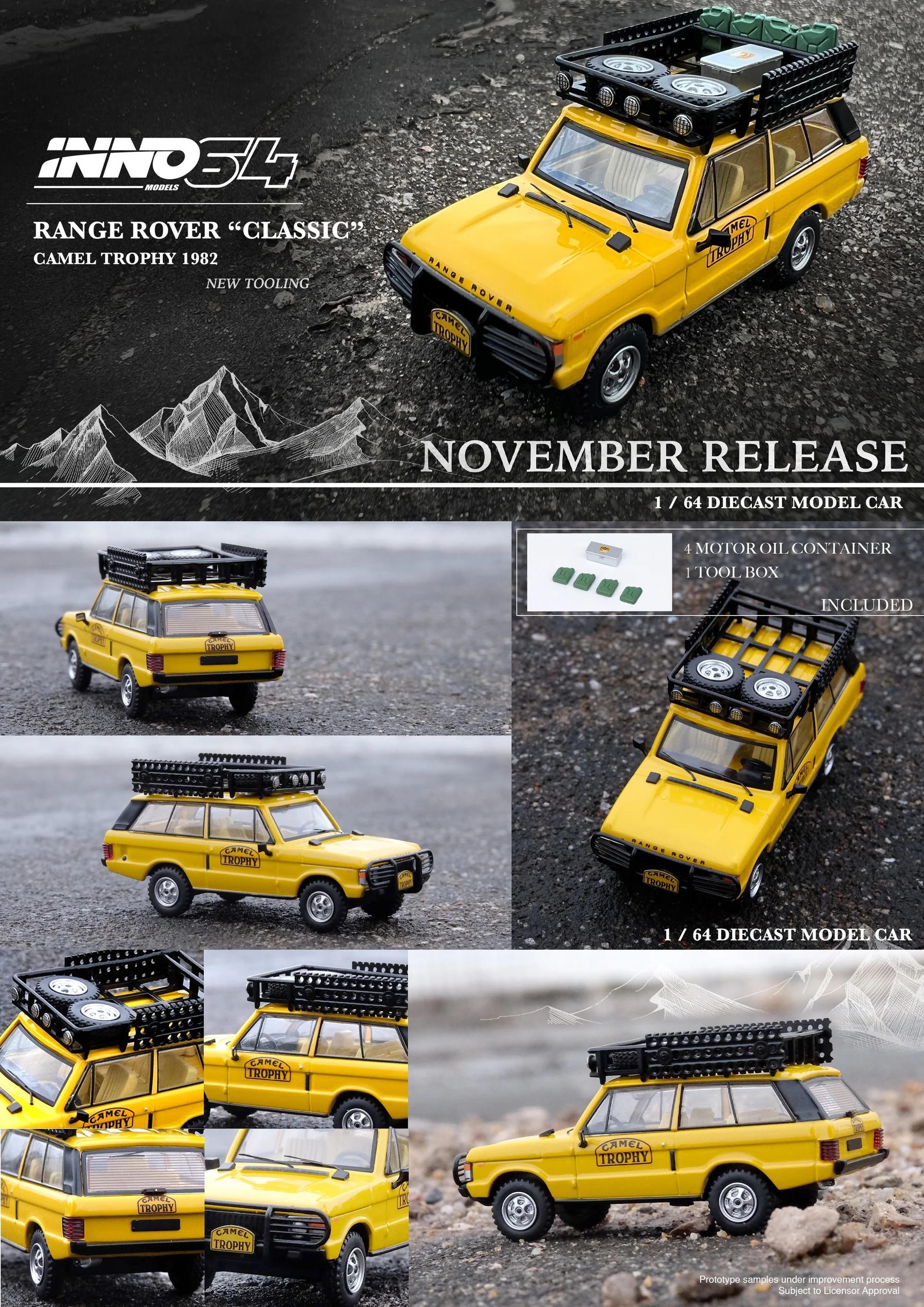 Inno64 RANGE ROVER "CLASSIC" CAMEL TROPHY 1982 -IN64-RRC-CT82