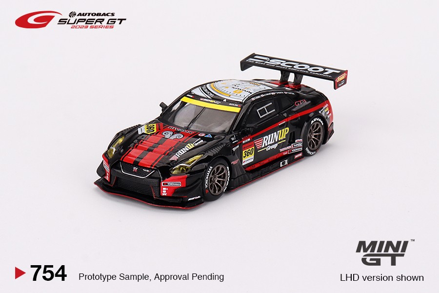 Mini GT Nissan GT-R NISMO GT3 #360 "RUNUP RIVAUX GT-R" TOMEI SPORTS 2023 SUPER GT SERIES -MGT00754-L