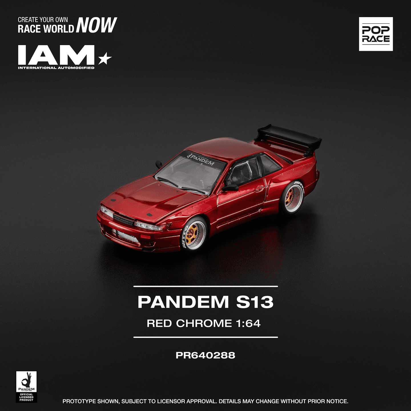 Pop Race Pandem S13 Red Chrome (IAM Surabaya Exclusive) -PR64-0288