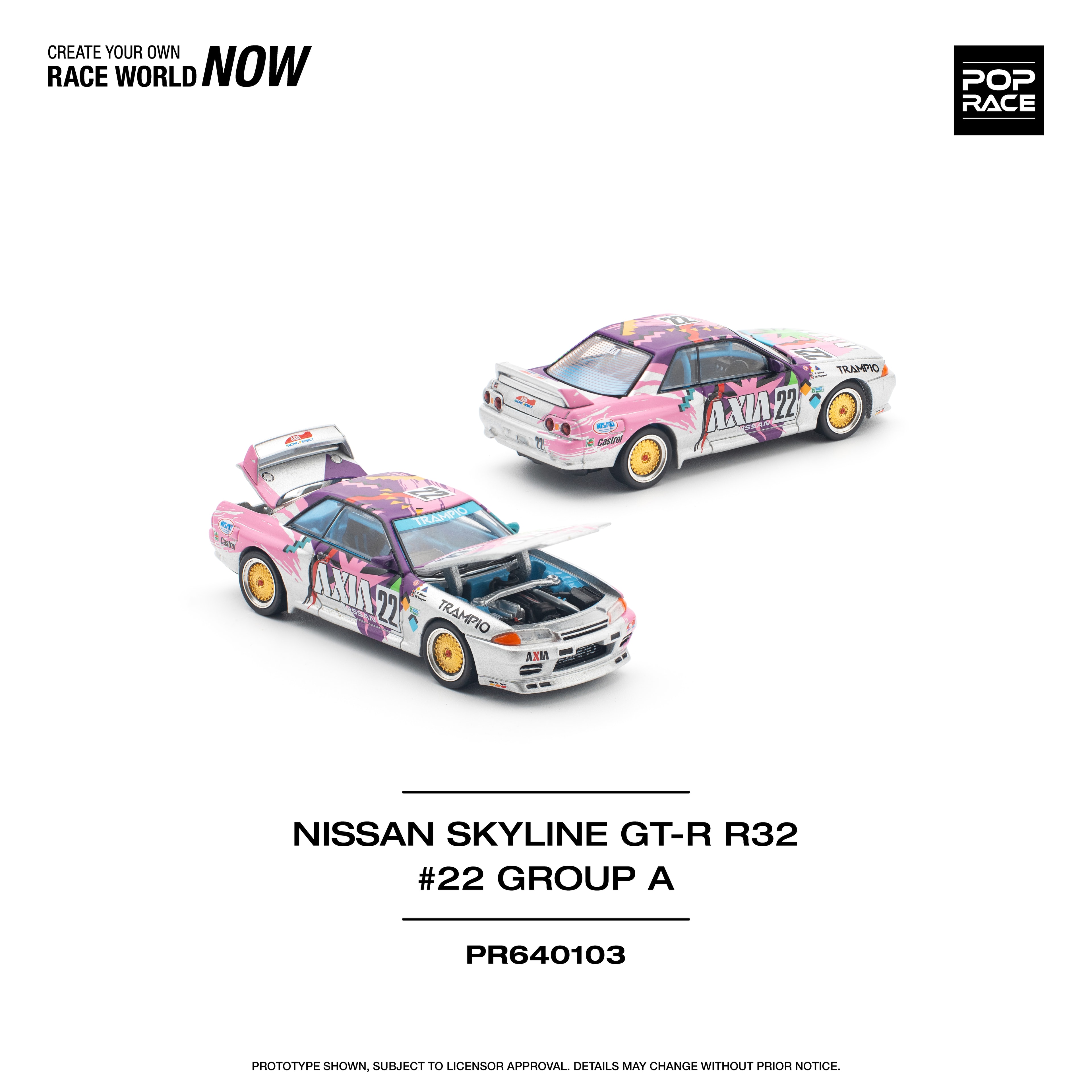 Pop Race Skyline GT-R R32 JTC 1991 Group A #22 Axia PR64-0103