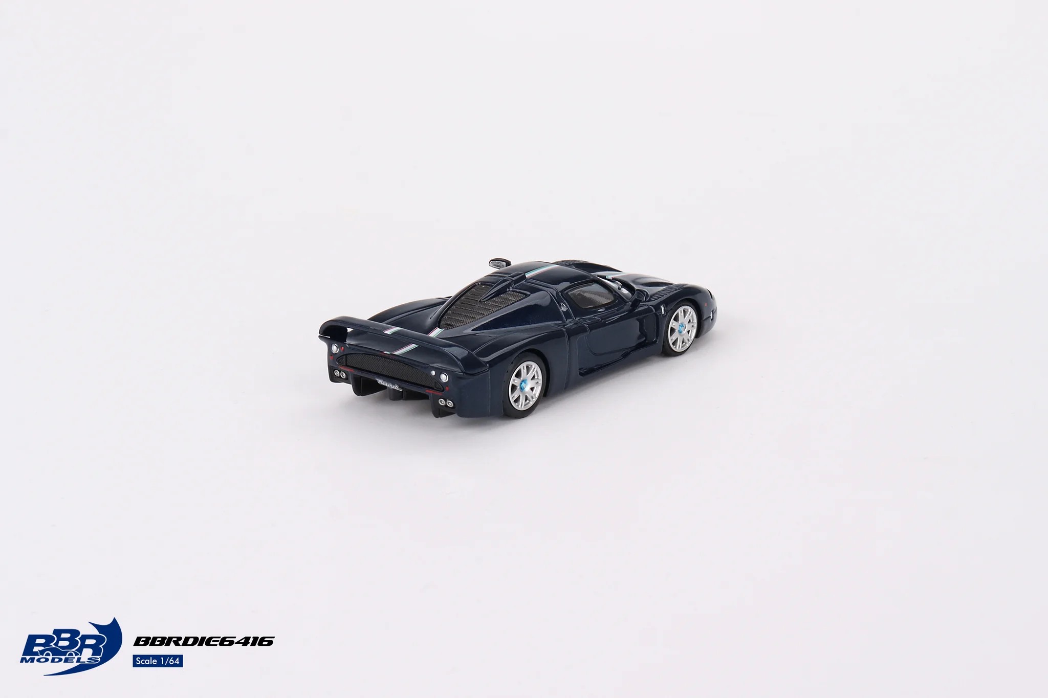 Mini GT BBR Maserati MC12 Stradale Blue Metallic w/ Stripe -BBRDIE6416
