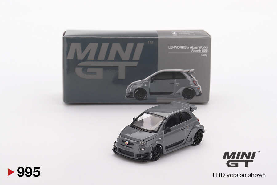 Mini GT Abarth 595 LB-WORKS x Abas Works Grey LHD  -MGT00995-L