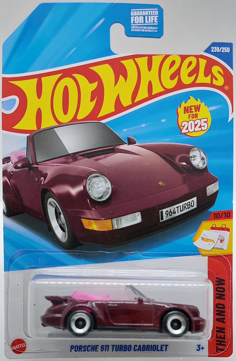 Hot Wheels Then And Now Porsche 911 Turbo Cabriolet -HYW37 (Y.D.) + Koruma Kabı