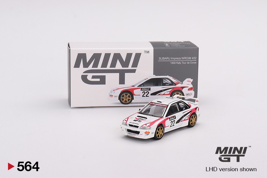 Mini GT Mijo Exclusive Subaru Impreza WRC98 #22 1999 Rally Tour de Corse -MGT00564-MJ