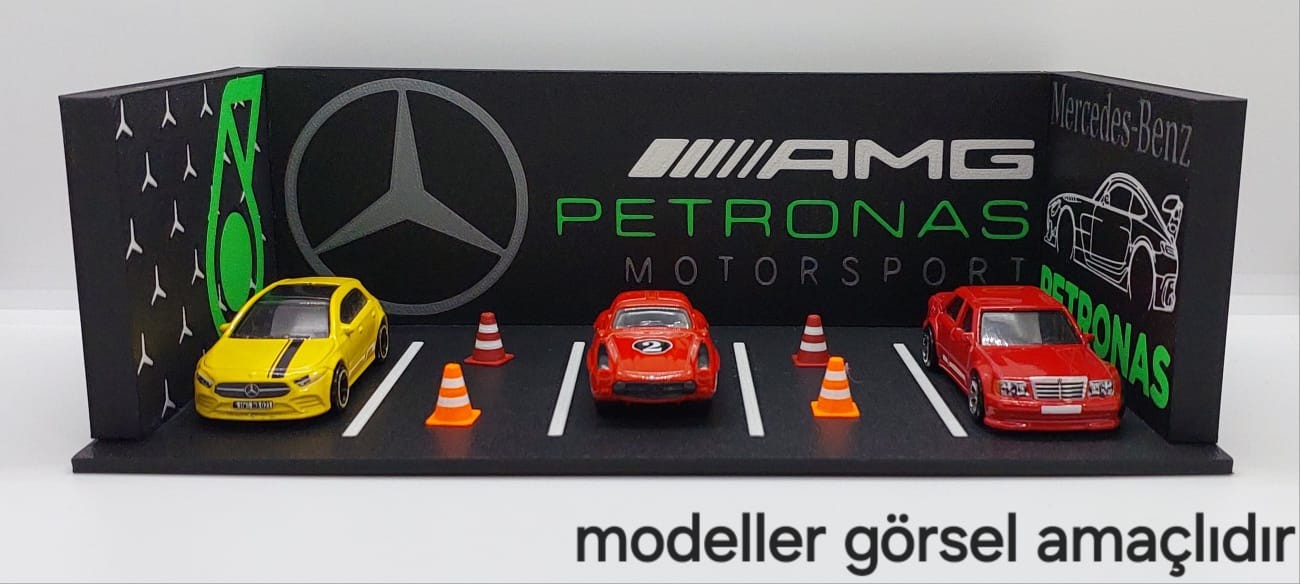 Shoreline 3D Printer Baskı "Petronas Motorsport" Diorama Garaj