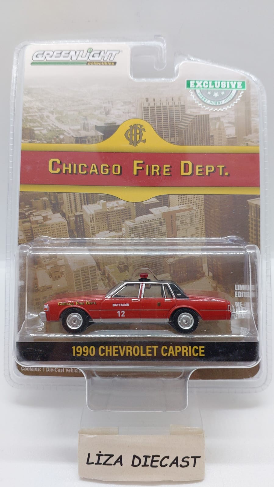 Greenlight Exclusive Chicago Fire Dept. 1990 Chevrolet Caprice