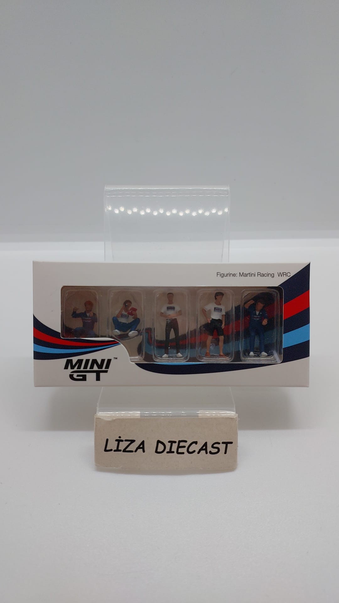 MiniGT 1/64 Lancia Delta HF Integrale Evoluzione 1992 Rally MonteCarlo Martini Racing 4 Cars Set - Limited Edition 5000 Sets + Paddock Service Tent Set + Figurine: Martini Racing WRC