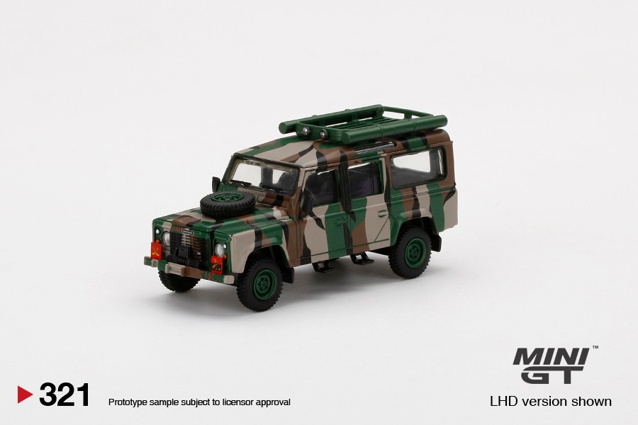 Mini GT Land Rover Defender 110 Malaysian Army "Harimau Belang" -MGT00321-R