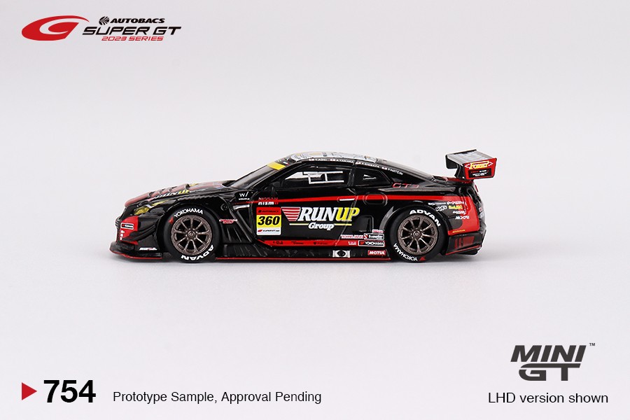 Mini GT Nissan GT-R NISMO GT3 #360 "RUNUP RIVAUX GT-R" TOMEI SPORTS 2023 SUPER GT SERIES -MGT00754-L
