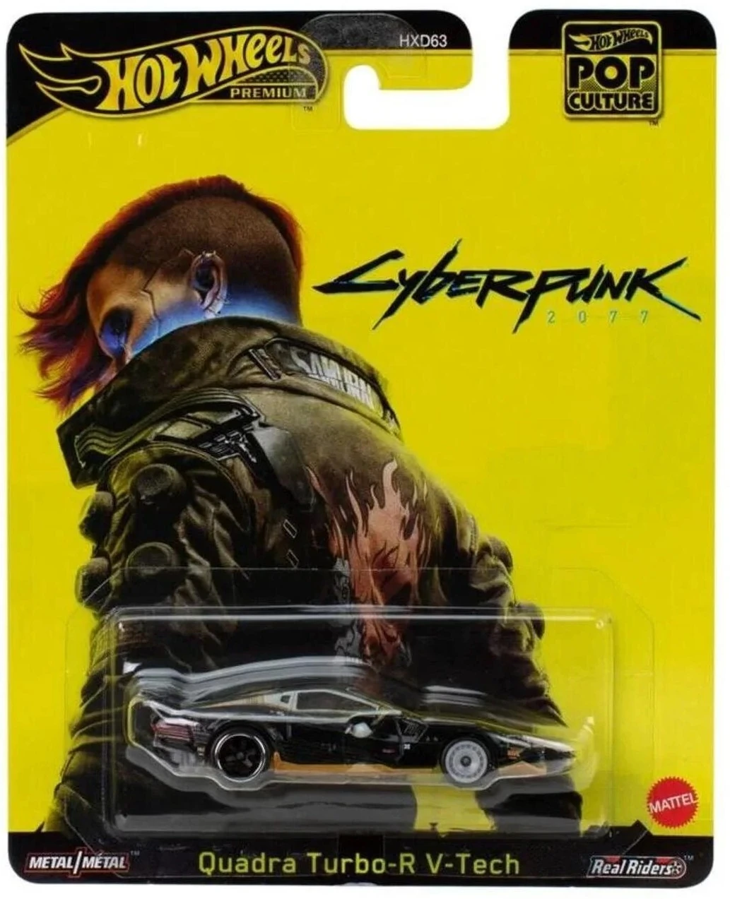 Hot Wheels Premium Pop Culture Cyberpunk Quadra Turbo-R V-Tech -JBL57 + Koruma Kabı