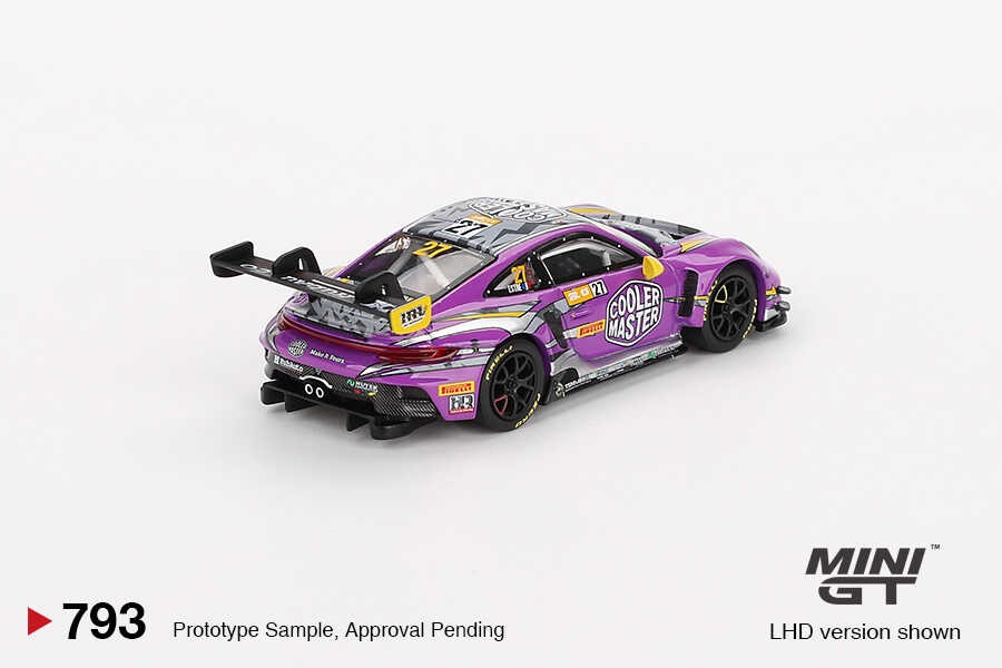 Mini GT 1/64 Porsche 911 GT3 R #27 HubAuto Racing 2023 FIA GT World Cup 70th Macau Grand Prix -MGT00793