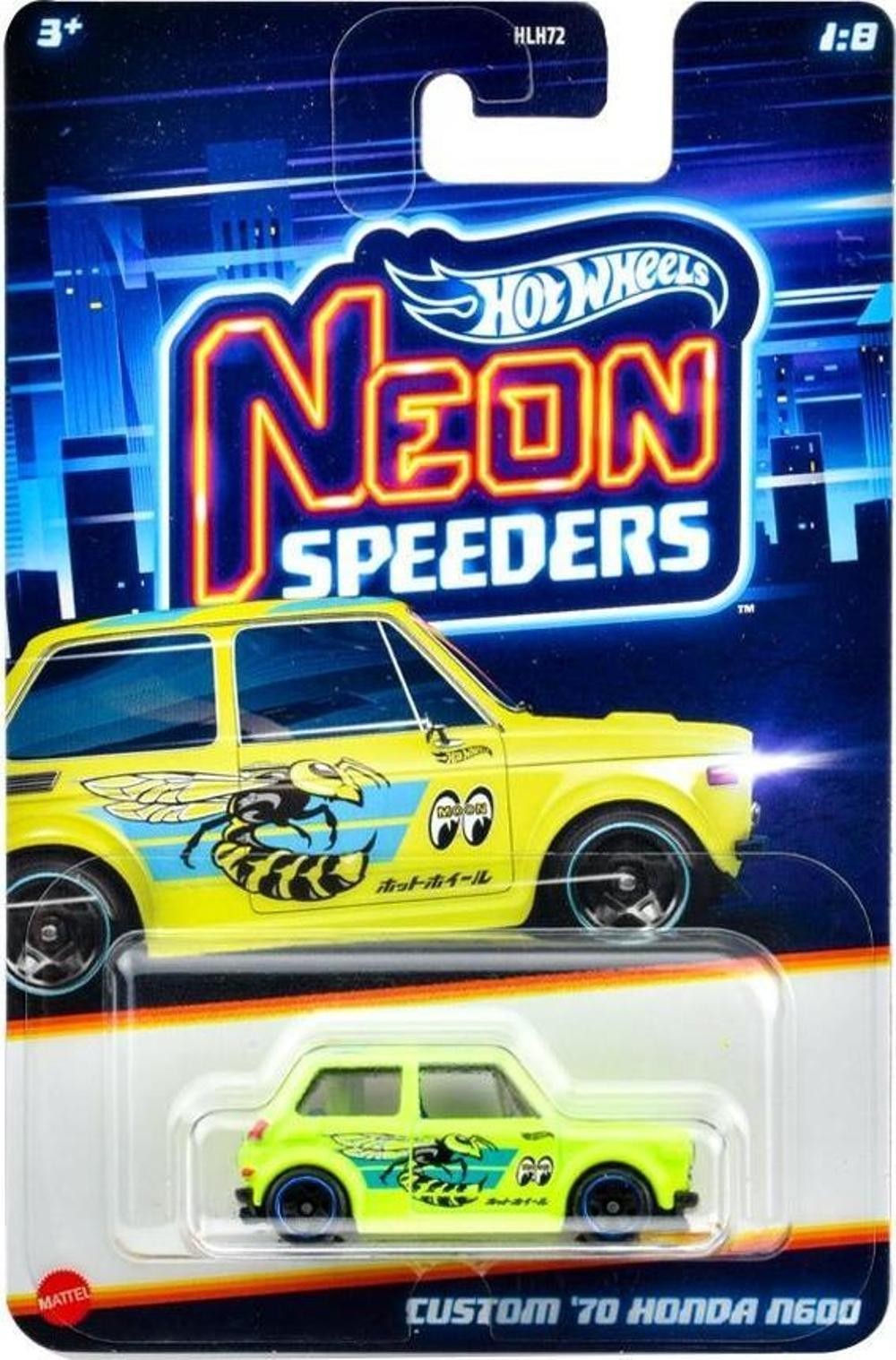 Hot Wheels Neon Speeders Custom '70 Honda N600 -JBY92