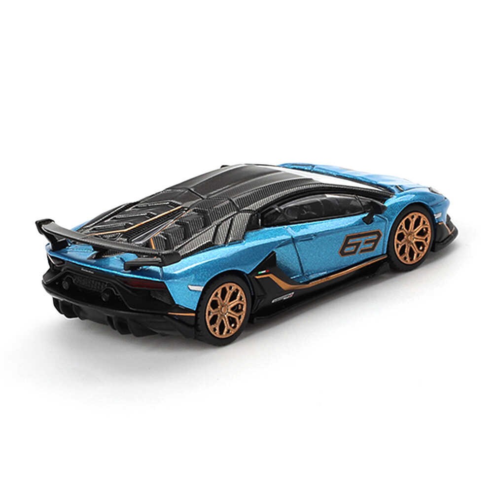 Mini GT 1/64 Lamborghini Aventador SVJ 63 Blu Aegir - Blister Paket -MGT00784-BL