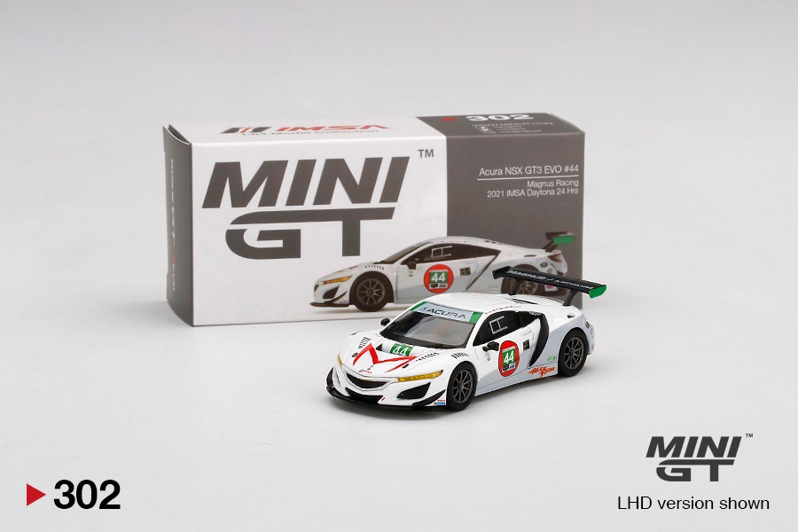 Mini GT Acura NSX GT3 EVO #44 Magnus Racing 2021 IMSA Daytona 24 Hrs -MGT00302-L