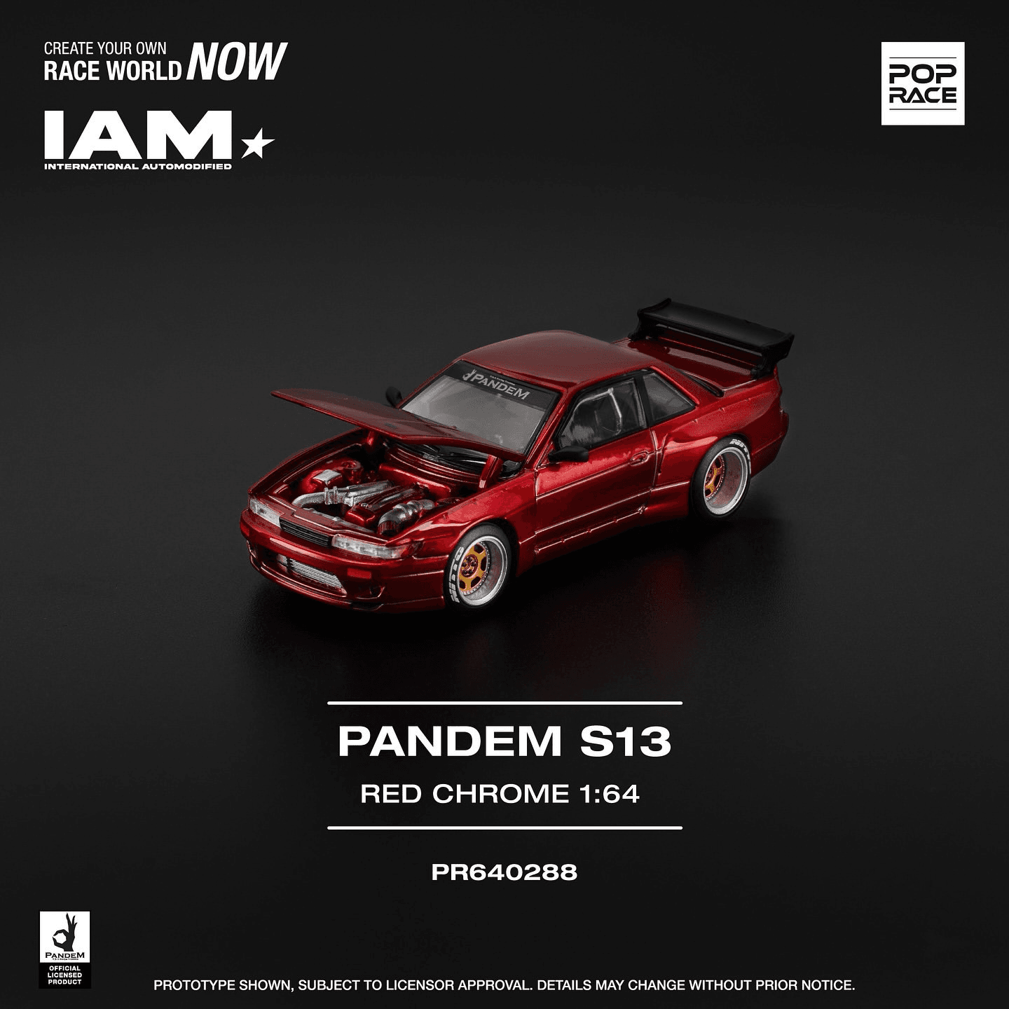 Pop Race Pandem S13 Red Chrome (IAM Surabaya Exclusive) -PR64-0288