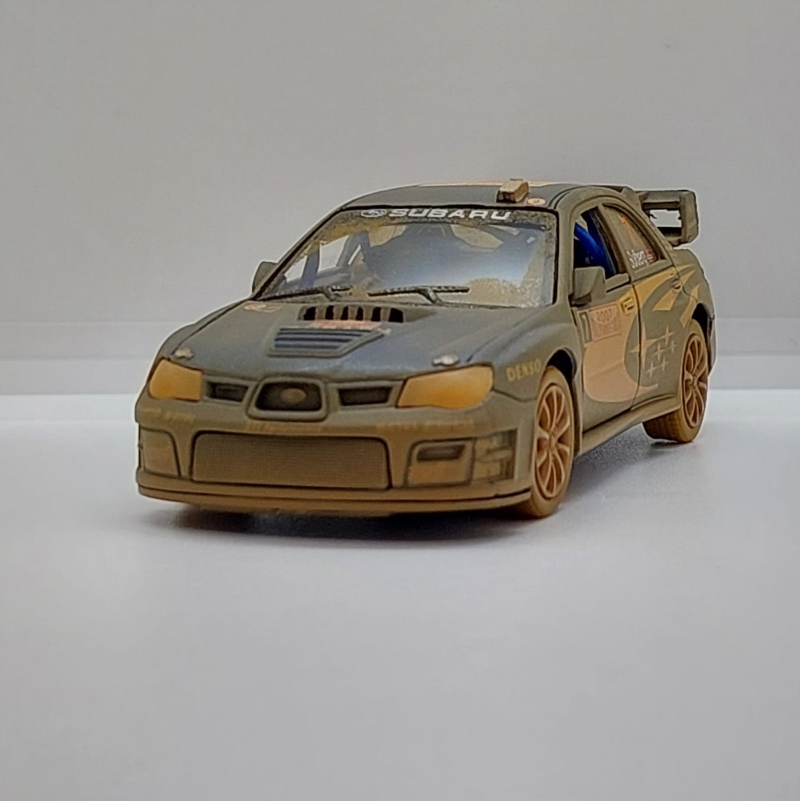 Kinsmart Subaru Impreza WRC 2007 -1:36 Lacivert Toz-Çamur Detaylı