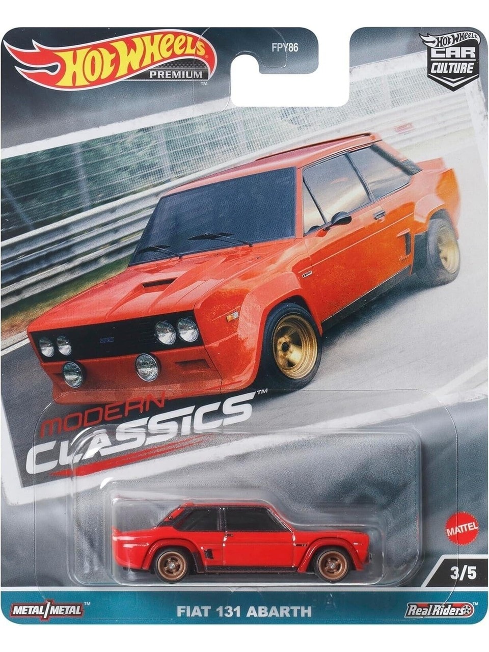 Hot Wheels Premium Car Culture Modern Classic Fiat 131 Abarth (Y.D.) -HKC64 + Koruma Kabı