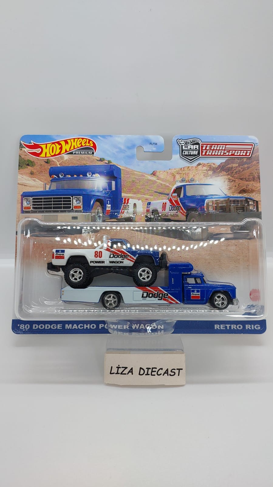 Hot Wheels Premium Car Culture Team Transport '80 Dodge Macho Power Wagon - Retro Rig