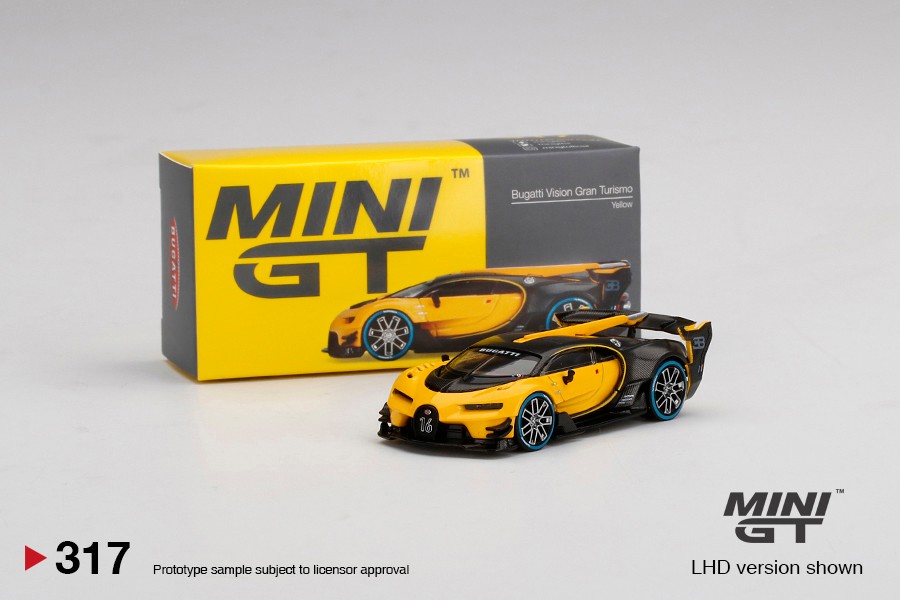 Mini GT Bugatti Vision Gran Turismo Yellow -MGT00317-L