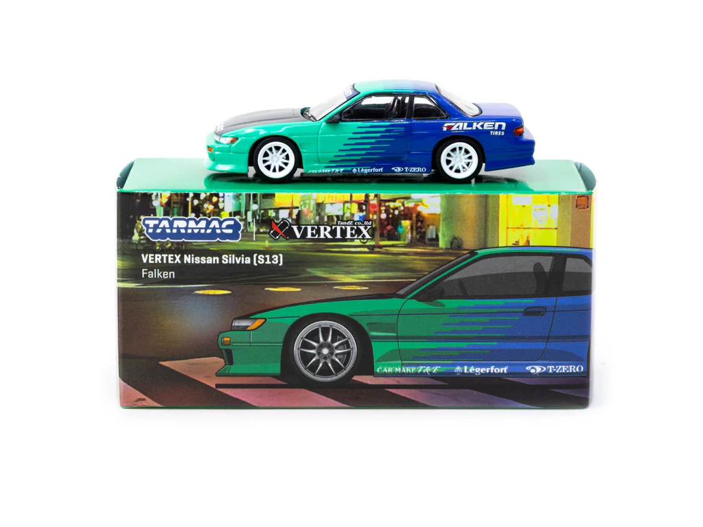 Tarmac Works VERTEX Nissan Silvia (S13) Falken - GLOBAL64 T64G-025-FA