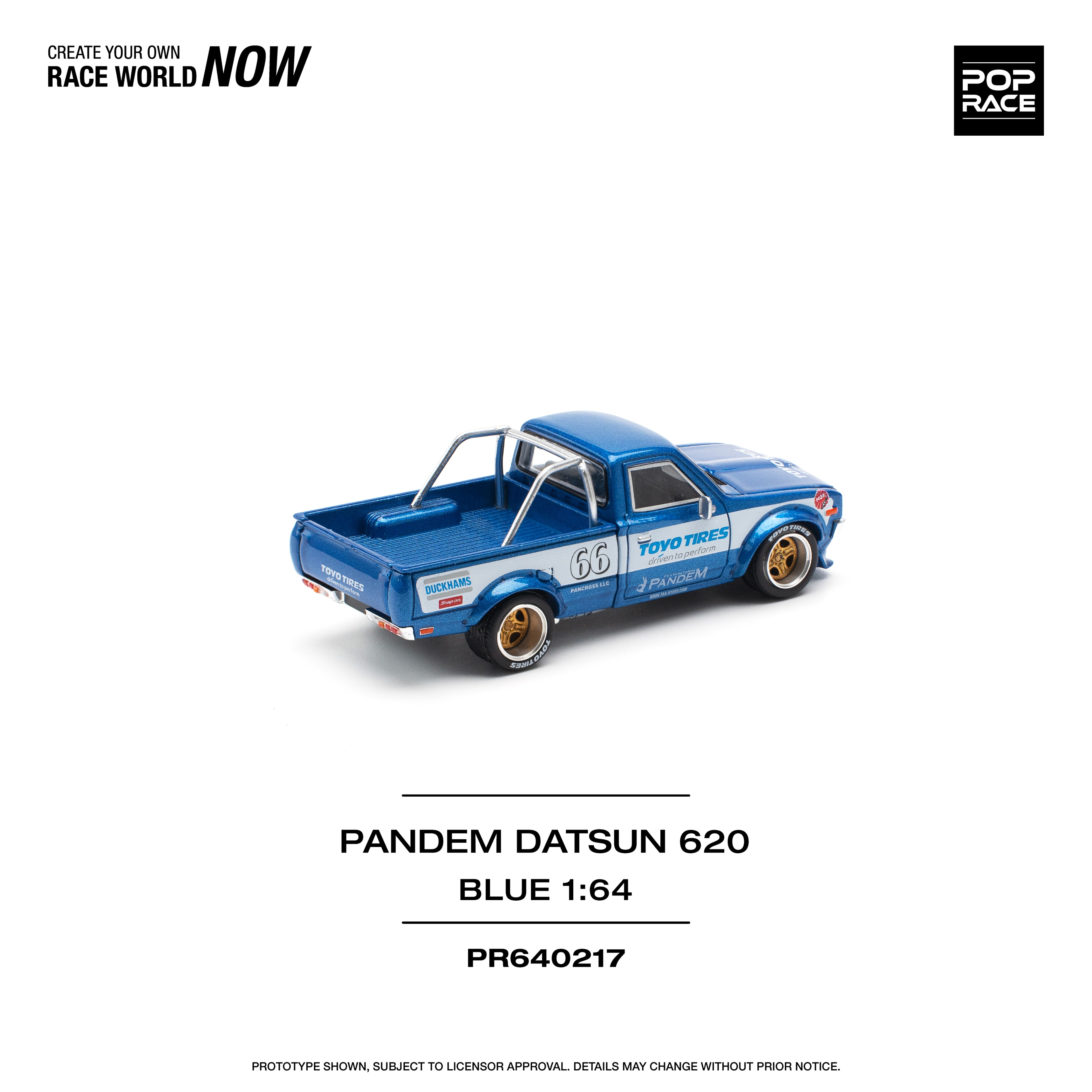 Pop Race Pandem Datsun 620 Blue -PR64-0217